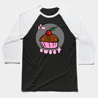 Kawaii Anime IM SWEET Cupcake Baseball T-Shirt